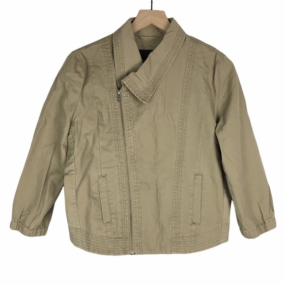 HURLEY Utility Jacket Moto Crop Canvas Asymmetrical Military Minimalist Small - Picture 12 of 12
